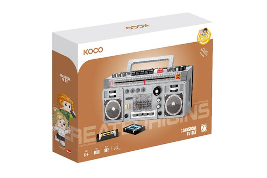 Old-fashioned radio Boombox Building Kit