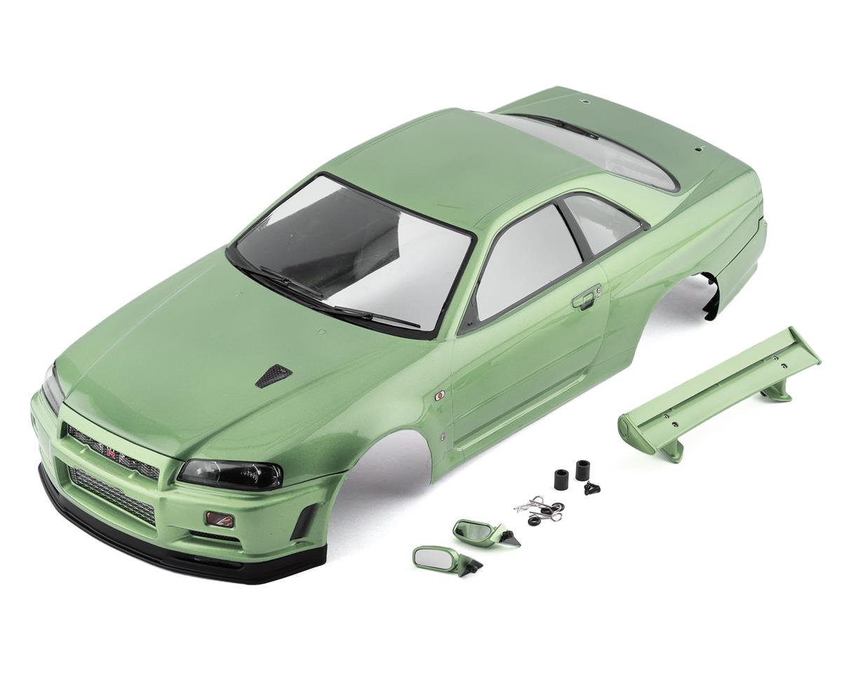 Skyline R34 Pre-Painted 1/10 Touring Car Body (Champaign Green)