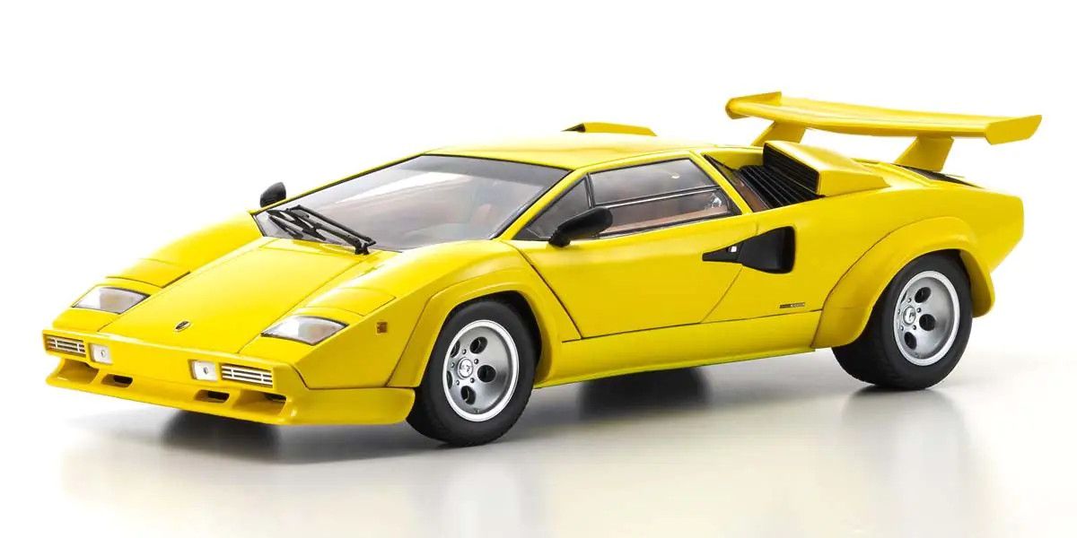 1/18 Scale Lamborghini Countach LP5000 Quattrovalvole Yellow  Diecast Car