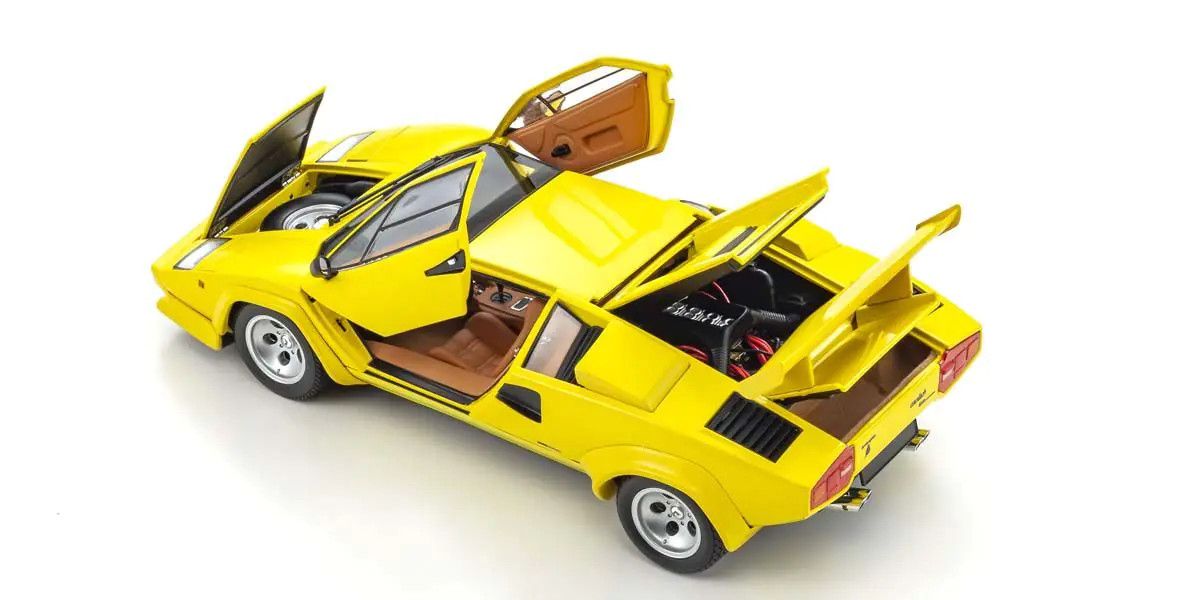 1/18 Scale Lamborghini Countach LP5000 Quattrovalvole Yellow  Diecast Car