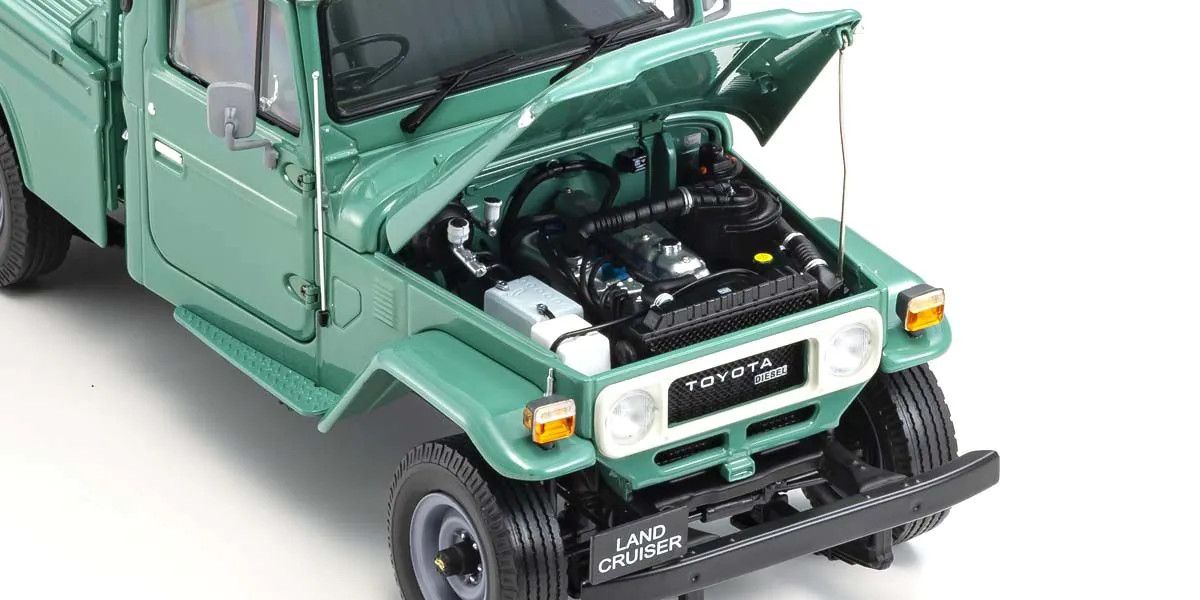 1/18 Scale Toyota Land Cruiser 40 Pickup Fashion Green Model Diecast Car