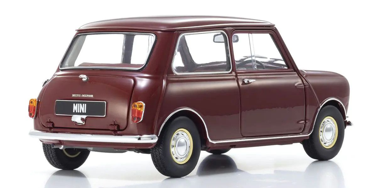 1/18 Scale Morris Mini Minor Cherry Red Model Diecast Car