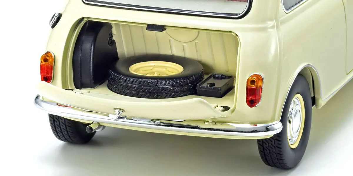 1/18 Scale Morris Mini Minor Old English White Model Diecast Car
