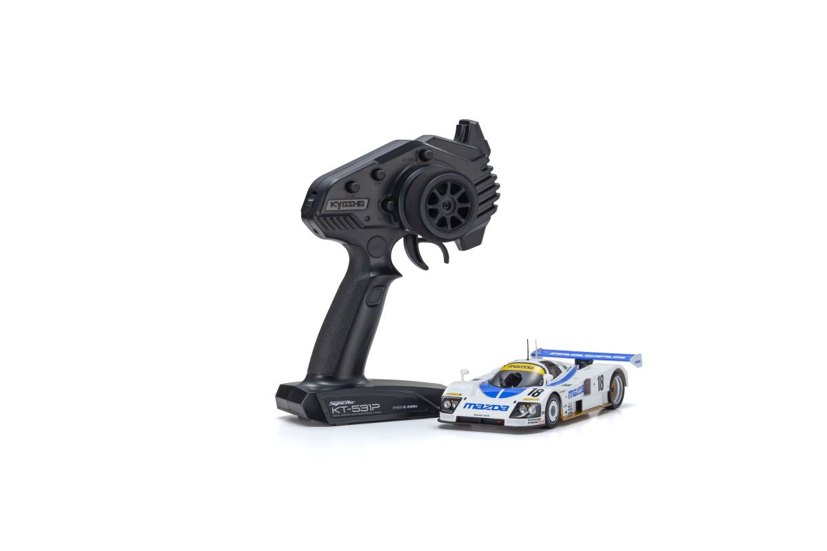 MR-04 RWD Mini-Z w/1991 Mazda 787B LM Body (White/Blue)