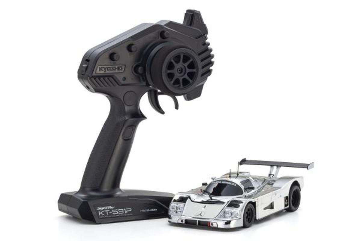 MR-04 RWD Mini-Z Readyset w/Sauber-Mercedes C9 Body (Chrome/Silver) w/KT-531P 2.4GHz Radio