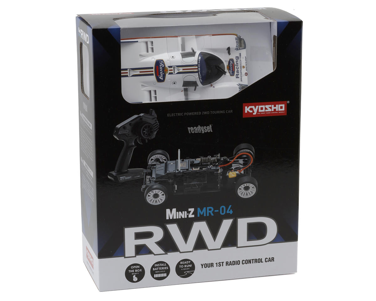 Mini-Z RWD w/Porsche 962C Coupe (White/Blue)