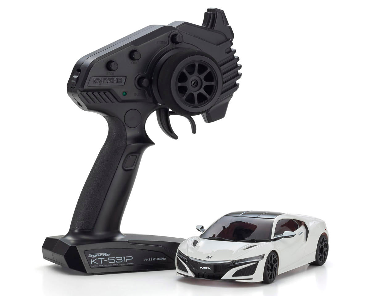 MR-04 RWD Mini-Z Readyset w/Honda NSX 130R Body (White) w/KT-531P 2.4GHz Radio