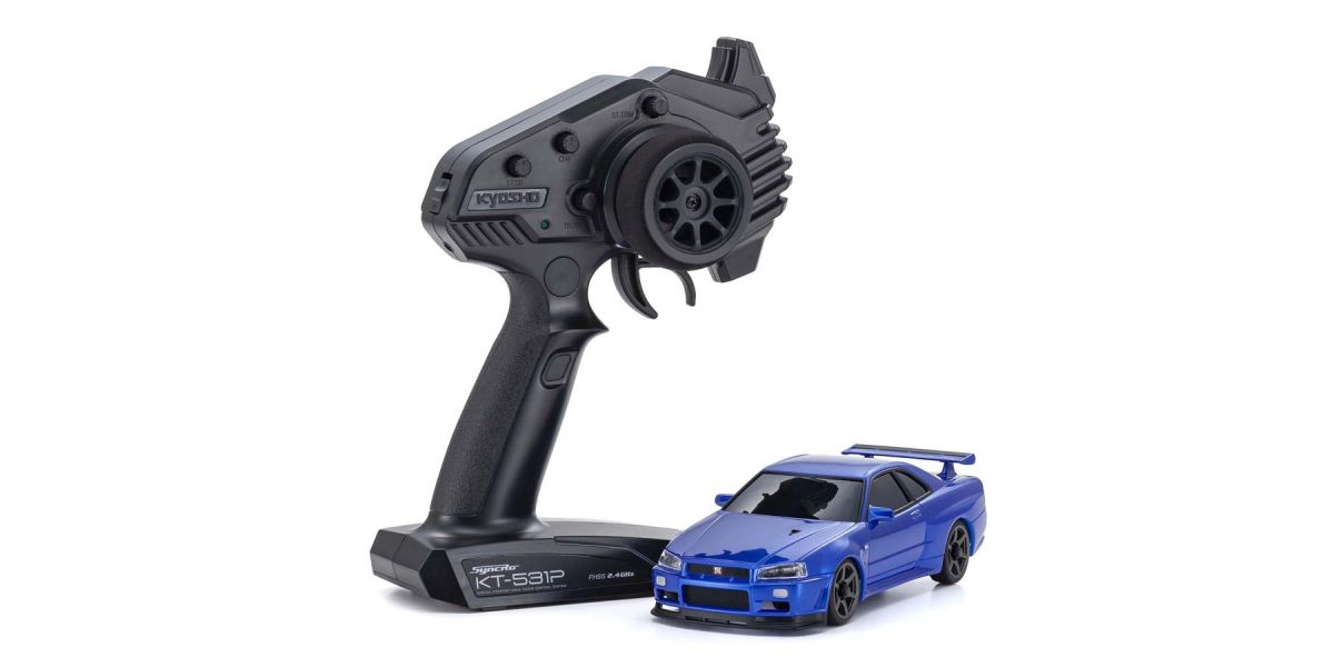 MINI-Z AWD Skyline GT-R R34 Metallic Blue 32629MB