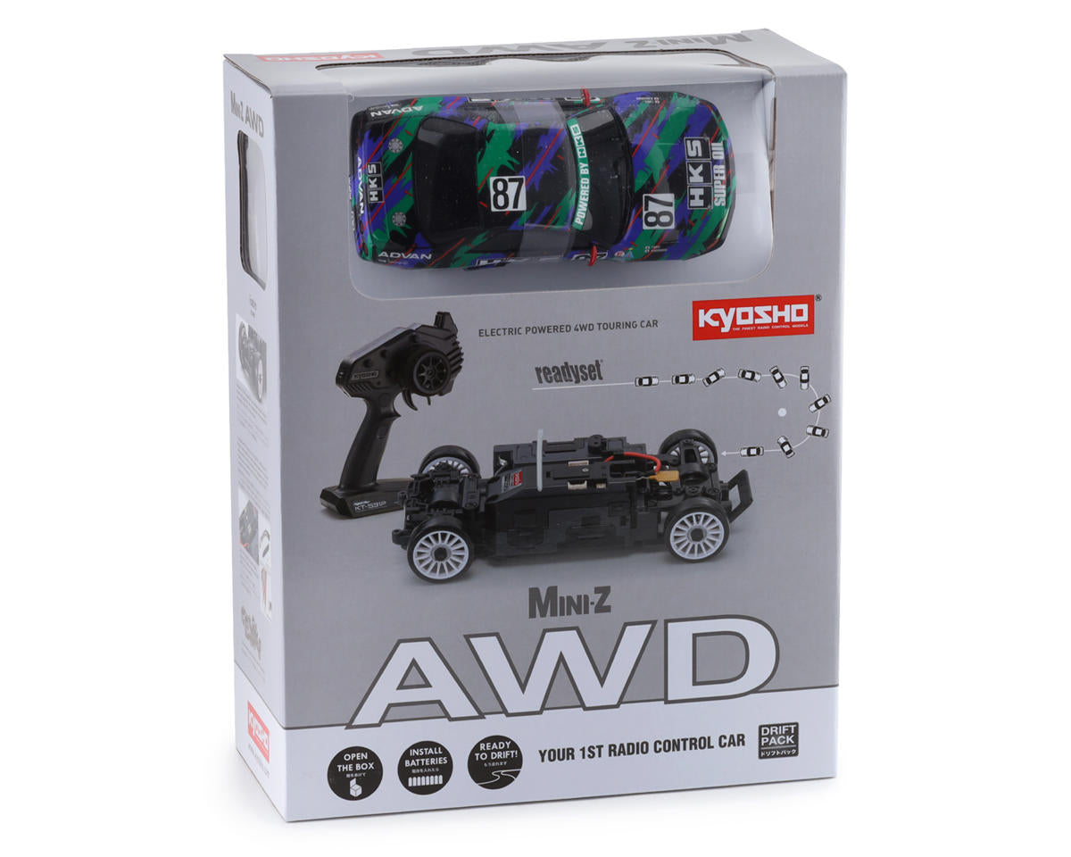 Mini-Z AWD ReadySet w/HKS Skyline GT-R R32 Body