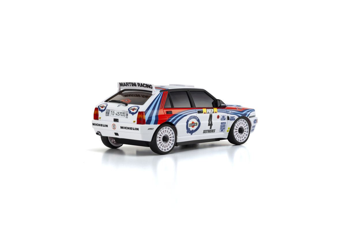 京商 ミニッツLANCIA DELTA　No.MZX402M 3200 Mini-Z AWD 1992 Lancia Delta Monte Carlo Rally Body (White/Blue