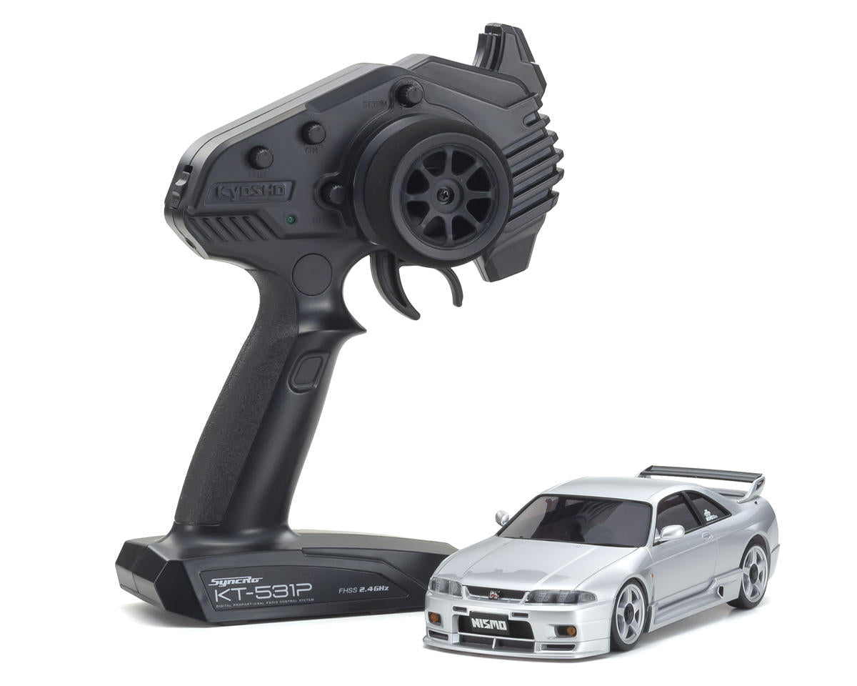 MA-020 AWD Mini-Z ReadySet w/Nissan Skyline GT-R R33 Nismo Body (Spark Silver) w/KT-531P 2.4GHz Radio
