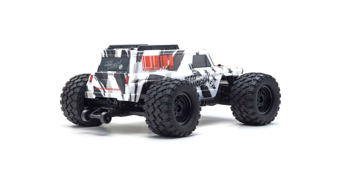 KYO34701T1 1980 Mad Wagon 1/10 4WD RTR Brushless Monster Truck, BLACK