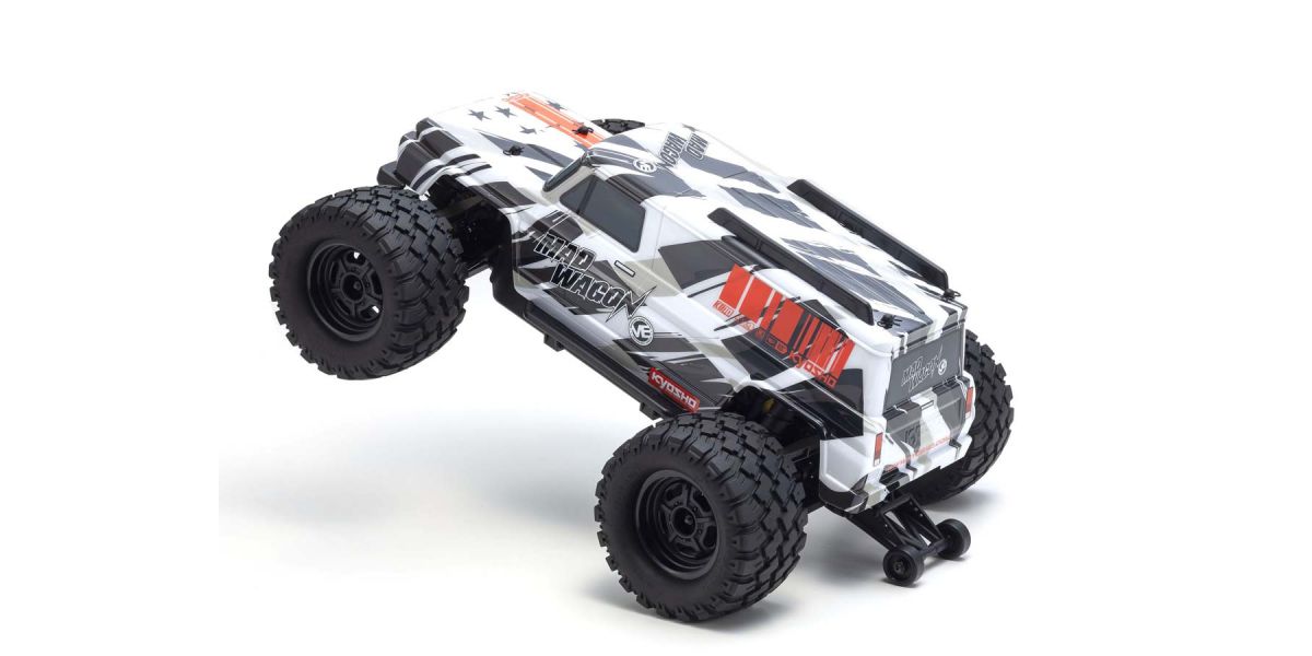 KYO34701T1 1980 Mad Wagon 1/10 4WD RTR Brushless Monster Truck, BLACK