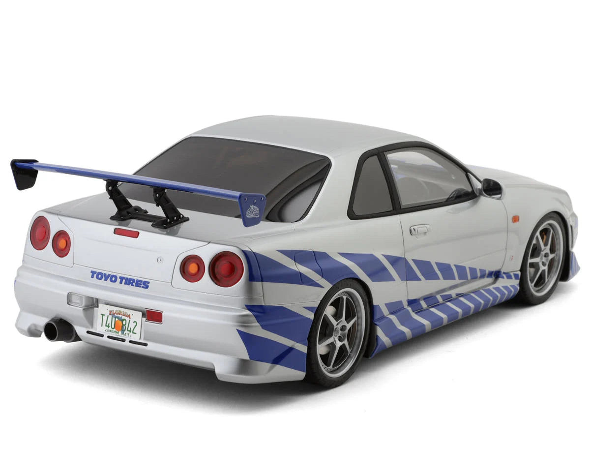 1/12 Scale Nissan Skyline R34 GT-R "Fast & Furious" Pre-Assembled Resin Model (Silver)