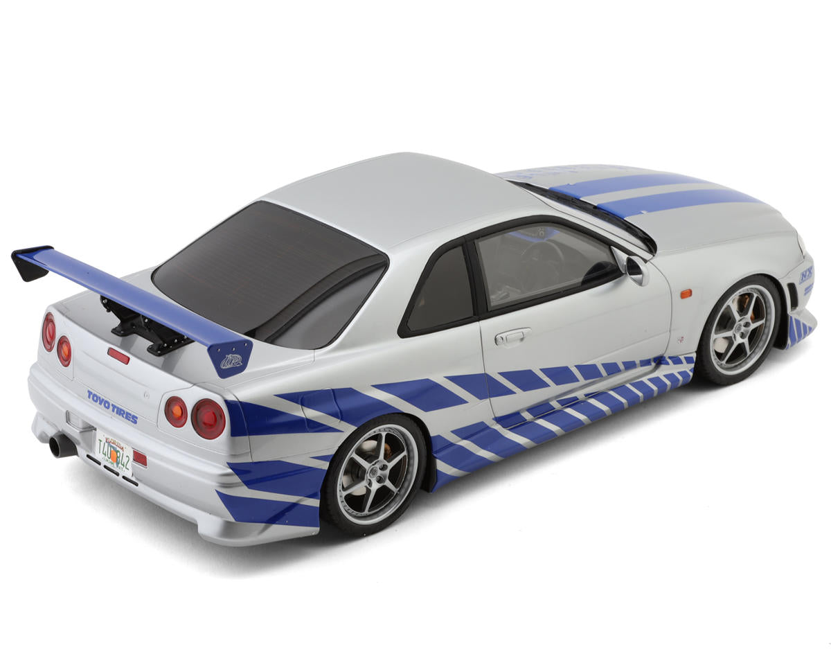 1/12 Scale Nissan Skyline R34 GT-R "Fast & Furious" Pre-Assembled Resin Model (Silver)