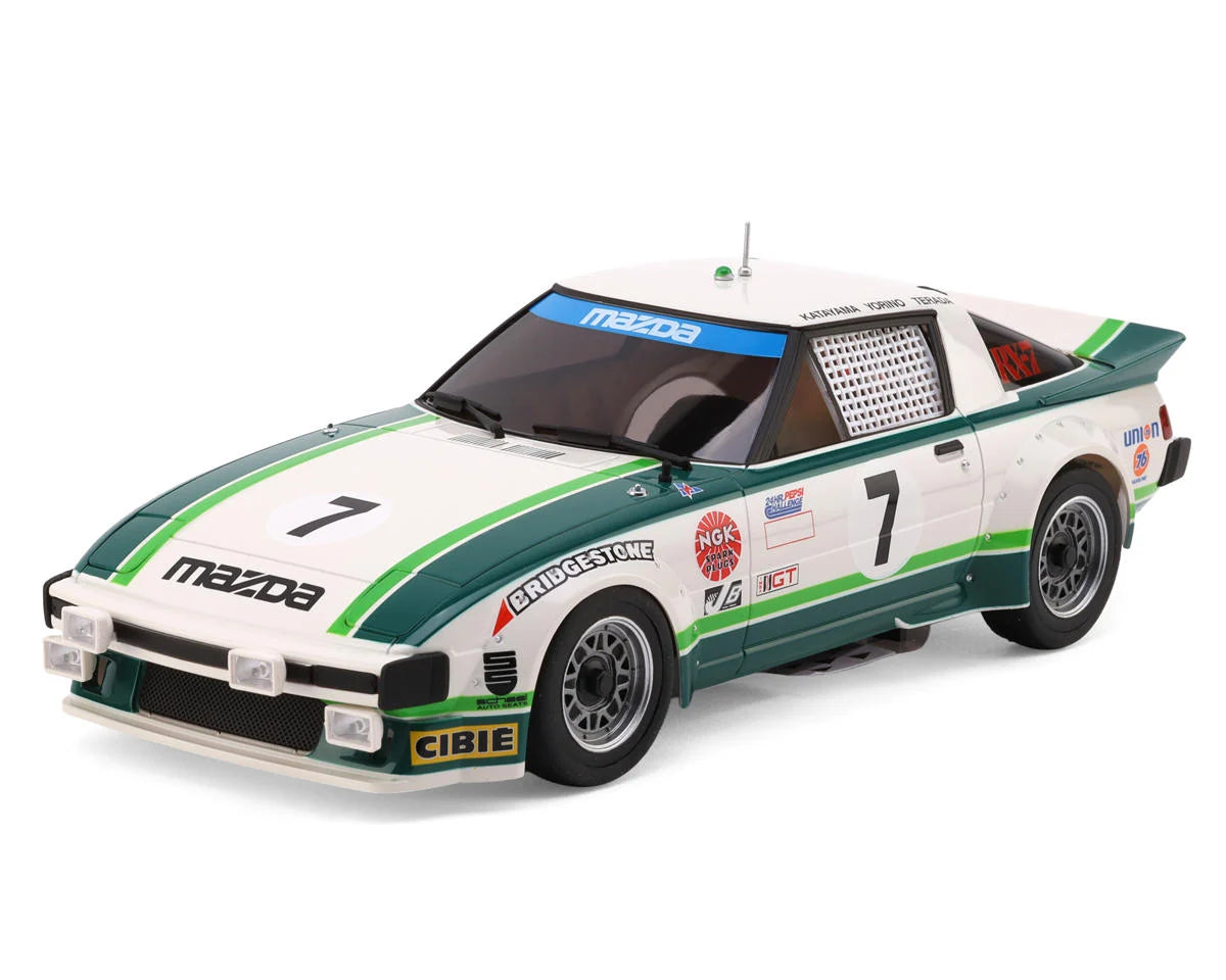 Mini-Z ASC MR-04-RM Mazda Savanna RX-7 1979 Daytona GTU Class Winner No.7 Pre-Painted Body (White/Green)
