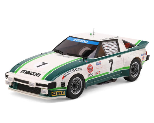 Mini-Z ASC MR-04-RM Mazda Savanna RX-7 1979 Daytona GTU Class Winner No.7 Pre-Painted Body (White/Green)
