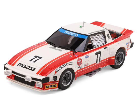 Mini-Z ASC MR-04-RM Mazda Savanna RX-7 1979 Daytona No.77 Pre-Painted Body (White/Red)