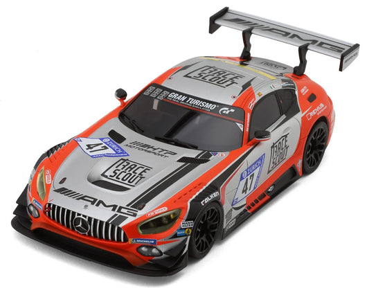 Mini-Z MR-04W-MM Mercedes AMG GT3 No.47 Nuremberg 2018 Pre-Painted Body (Silver/Orange)