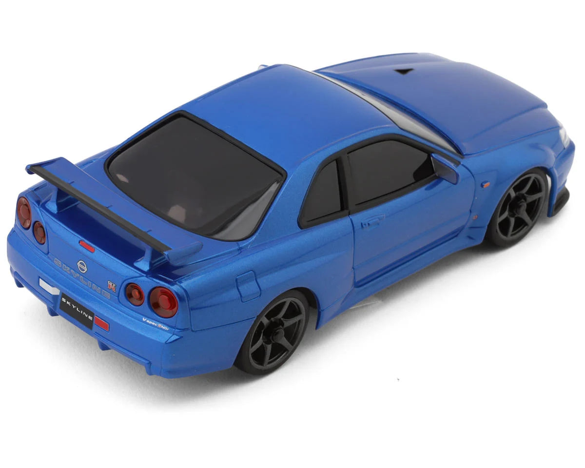 Mini-Z MA-020 Nissan Skyline R34 GT-R V.spec II Pre-Painted Body (Metallic Blue)