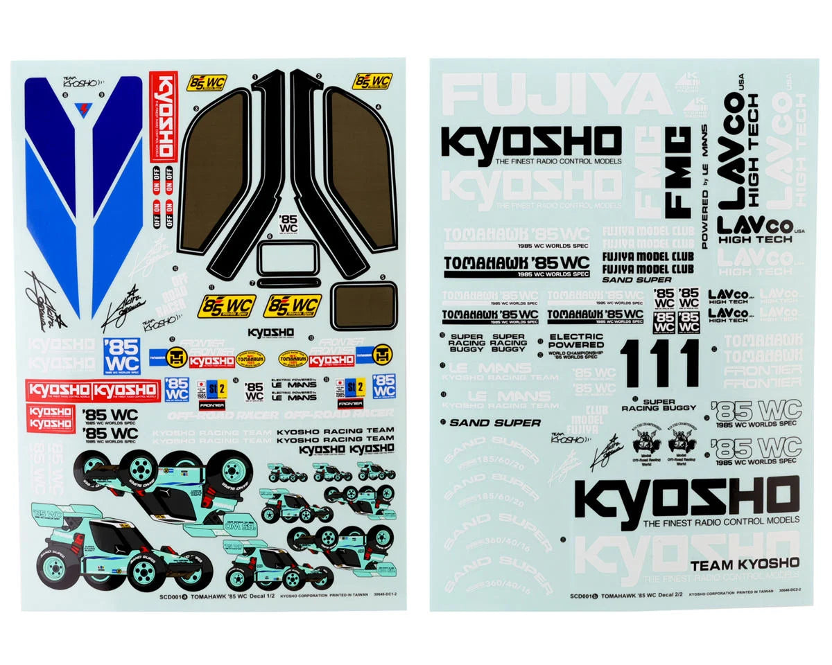 Tomahawk '85 WC Worlds Spec Decal Sheets (2)