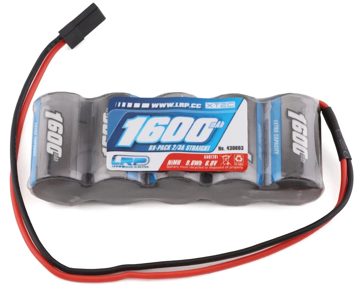 XTEC 5-Cell 6.0V NiMH Flat Receiver Pack (1600mAh) (JR Connector)