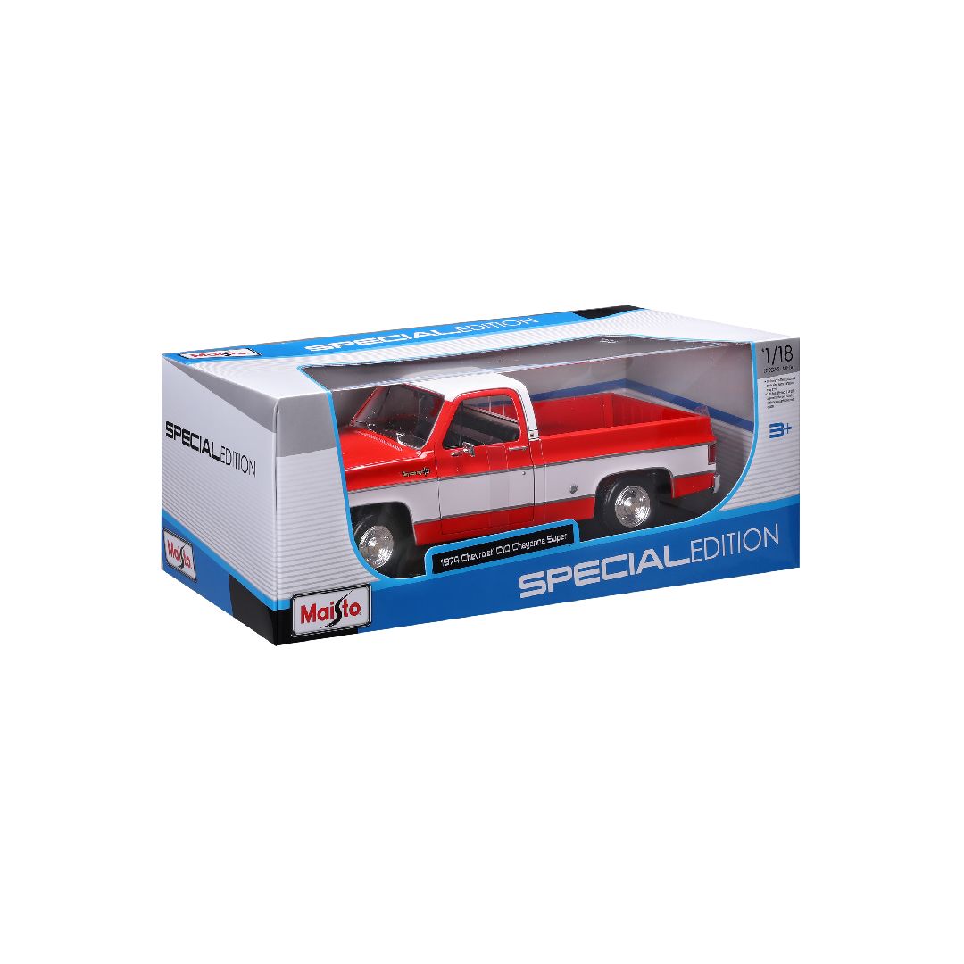 1/18 SE 1974 Chevrolet C10 Cheyenne Super - Red/White