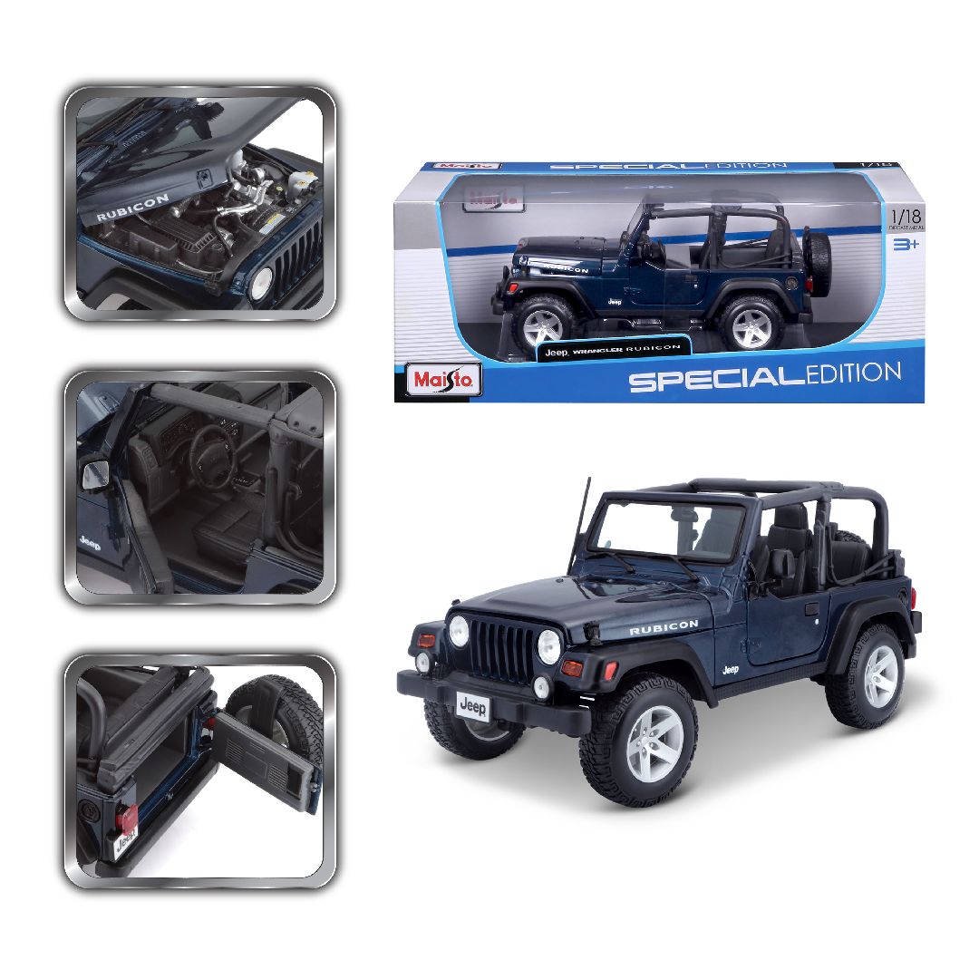 1/18 SE Jeep Wrangler Rubicon - Metallic Blue