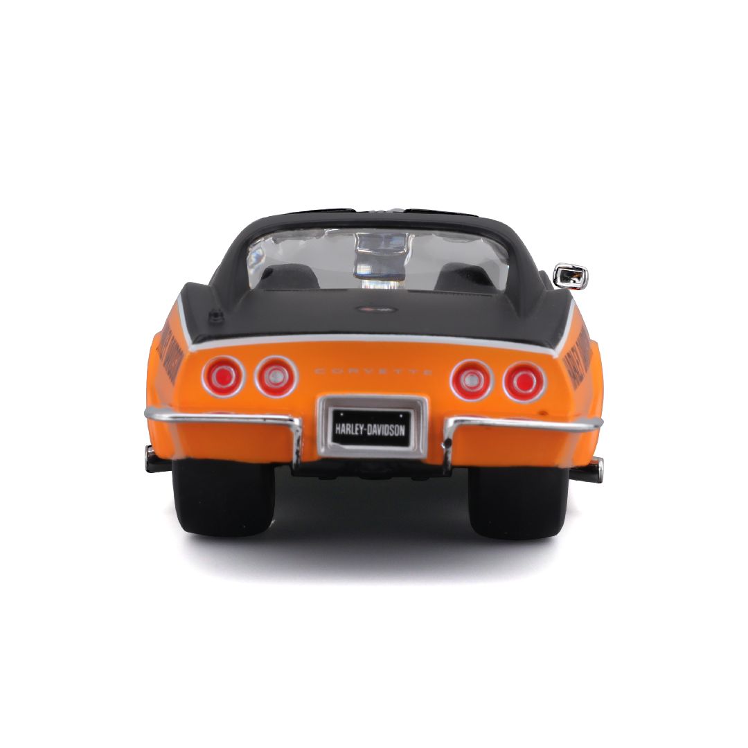 Maisto 1/25 Harley Davidson Custom 1970 Chevy Corvette (Black/Orange)