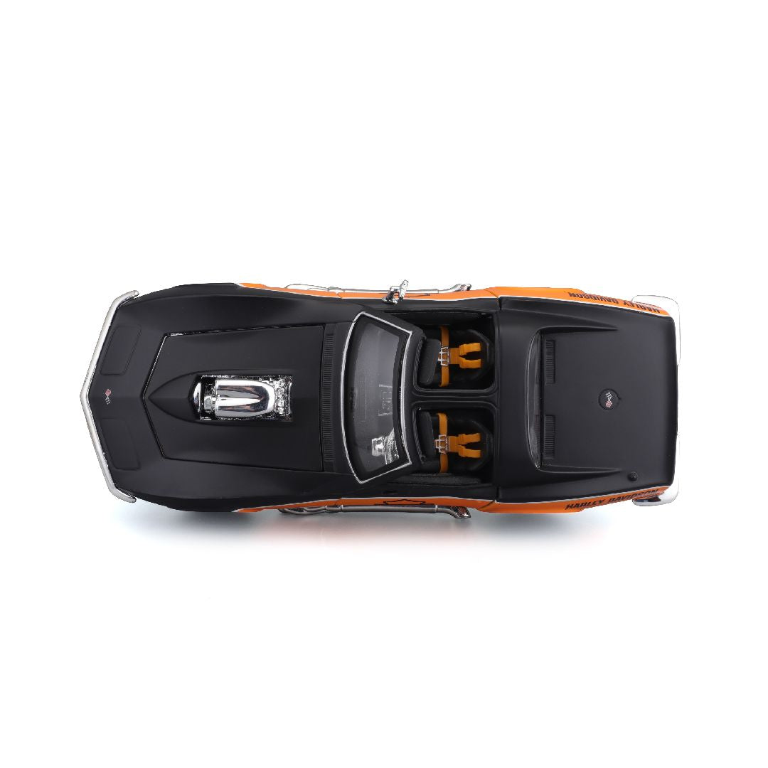 Maisto 1/25 Harley Davidson Custom 1970 Chevy Corvette (Black/Orange)