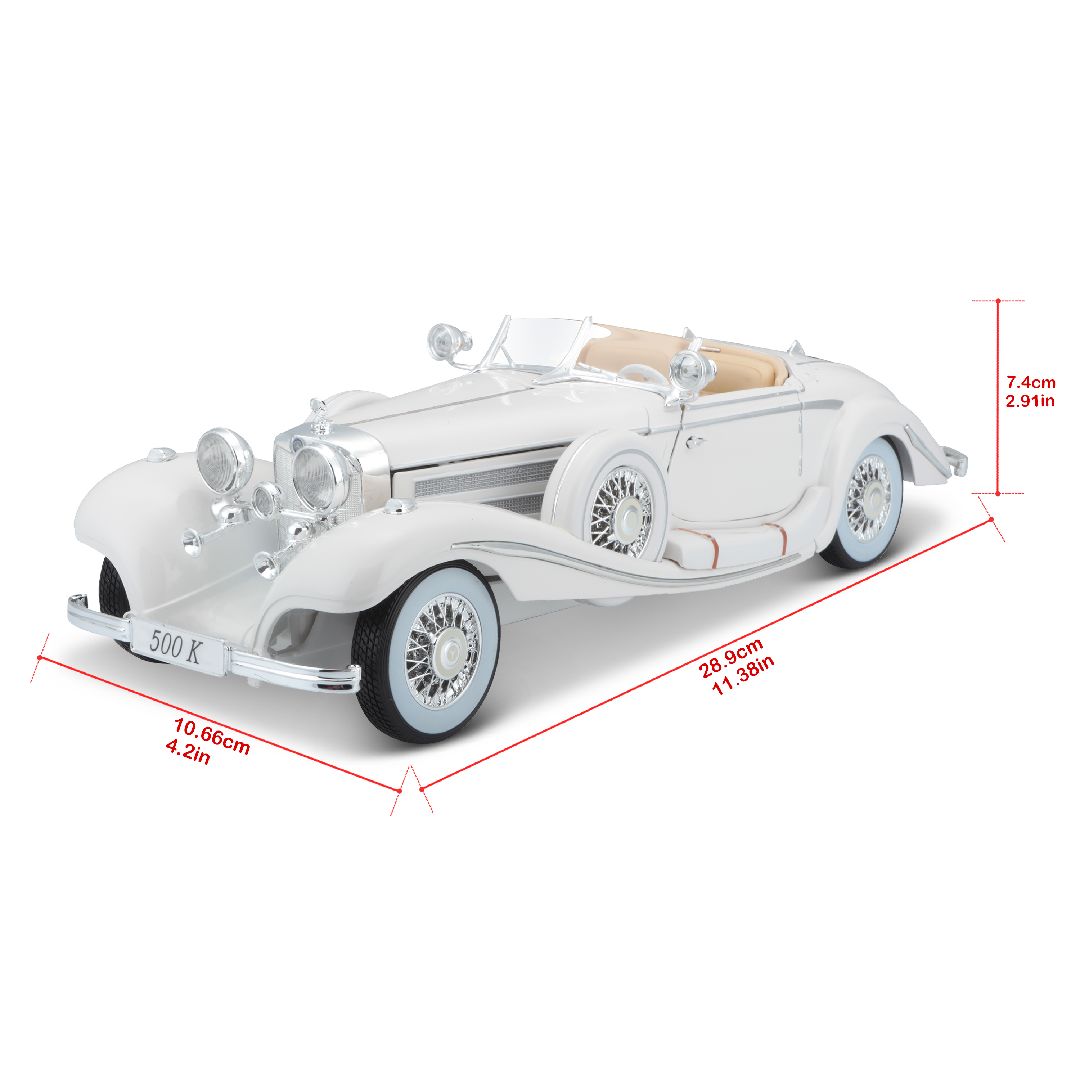 1/18 Premiere Edition 1936 M-B 500 K Type Special roadster (White)