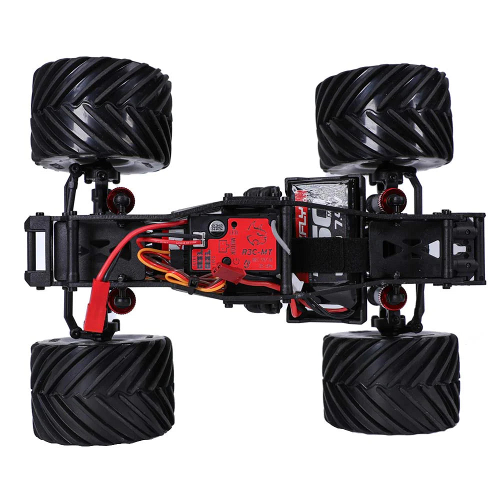 MT-18 - 1/18 Scale, Brushed, Solid Axle Monster Truck - Red
