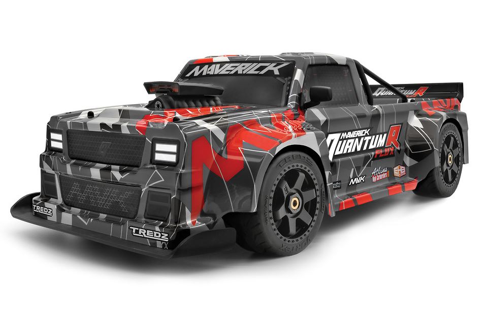 Maverick QuantumR Flux 4S 1/8 4WD RTR, Grey / Red