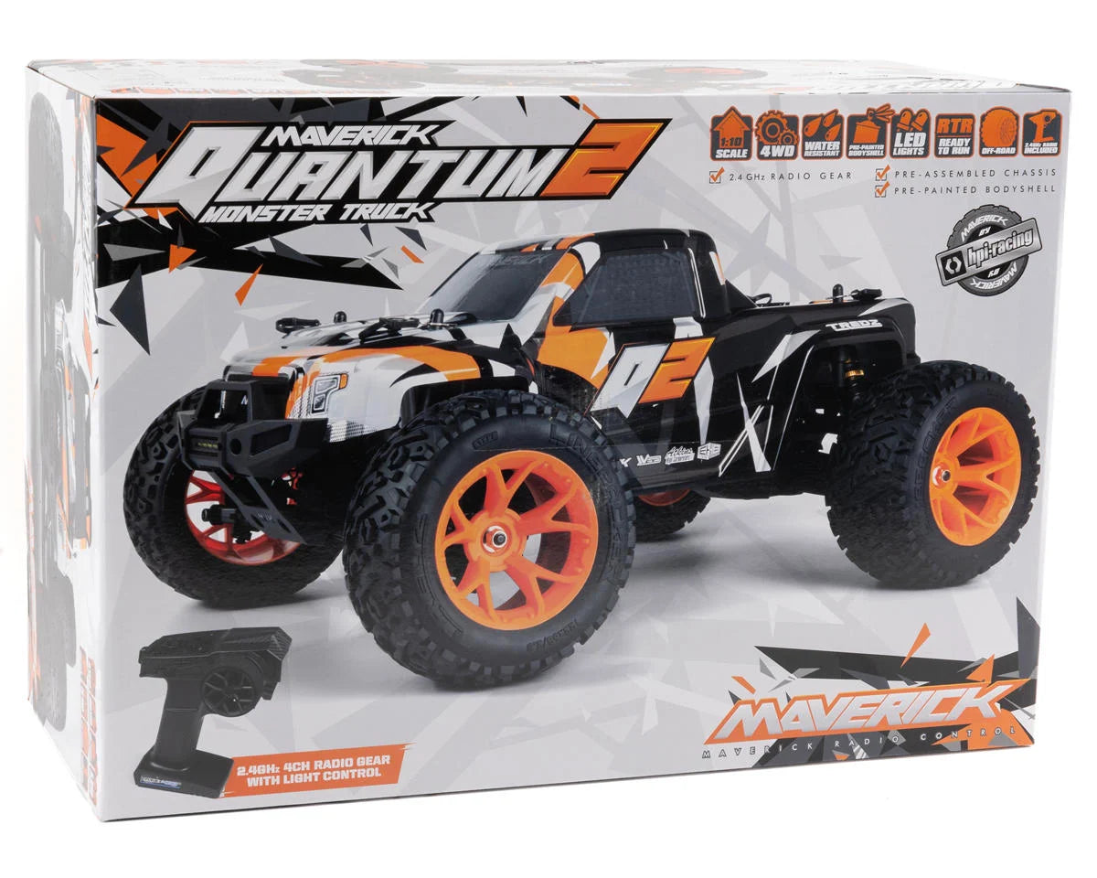 Quantum2 1/10 Electric RTR Monster Truck (Orange)