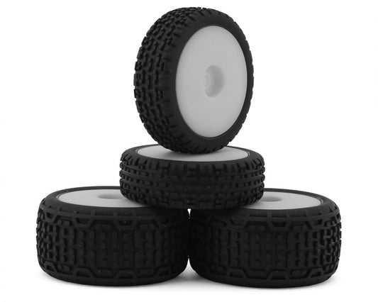 Microbe Pre-Mounted Tire Set (White)