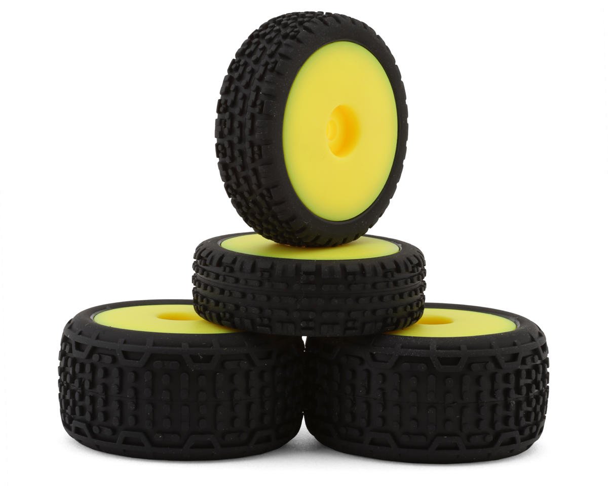 Microbe Pre-Mounted Tire Set (Yellow)
