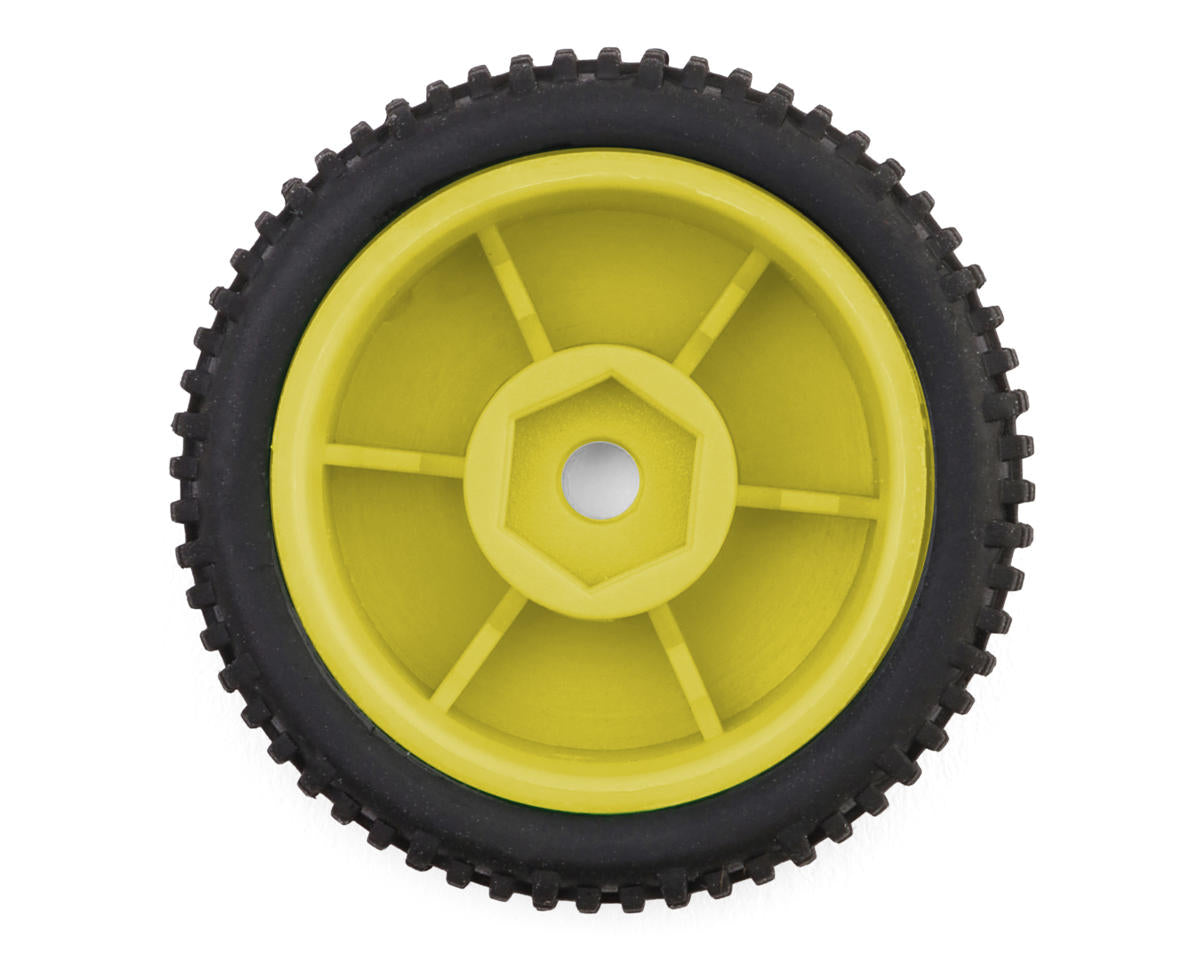 Microbe Sideline Front & Rear Pre-Mounted Buggy Tires Set (Yellow)