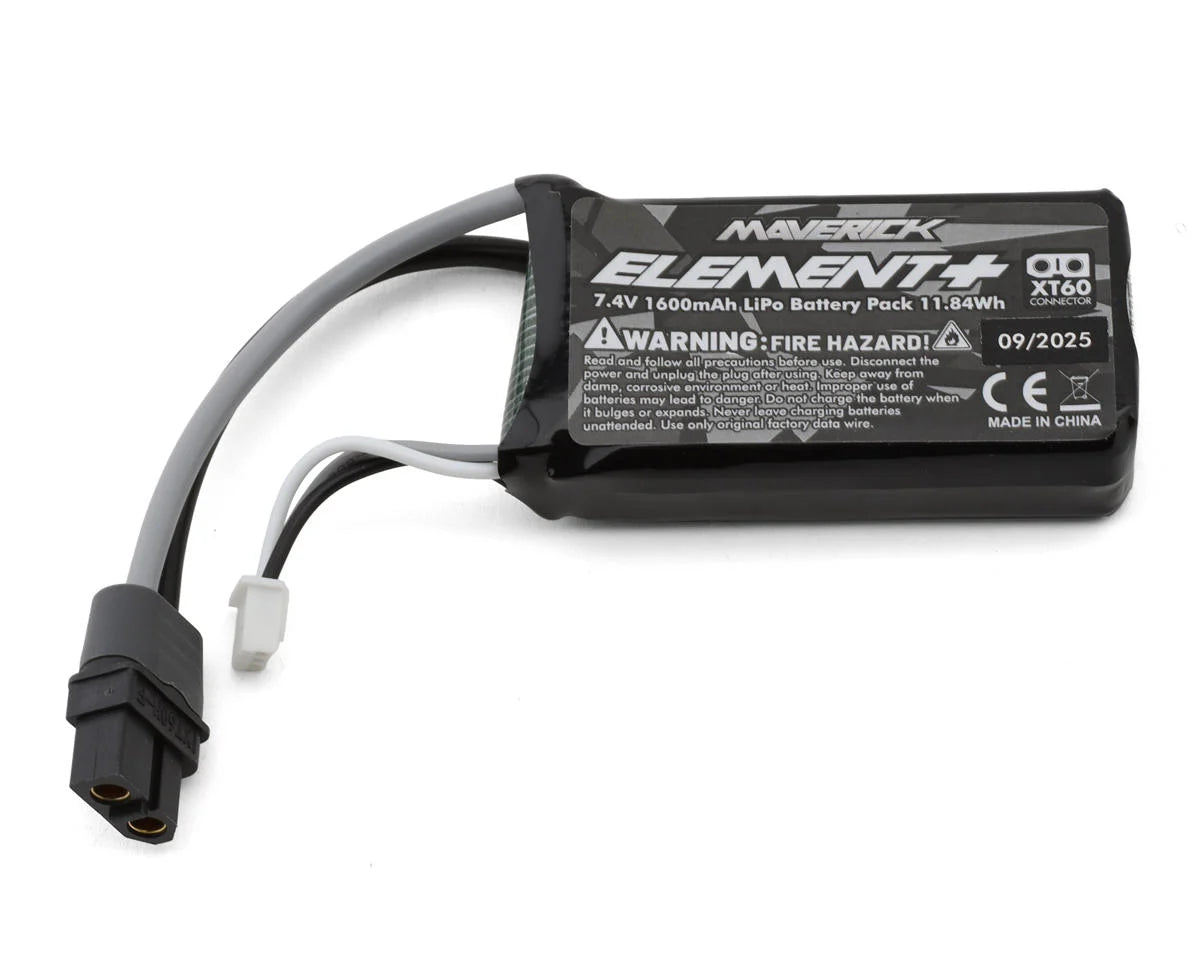 Element 2S LiPo Battery w/XT60 Plug (7.4V/1600mAh)