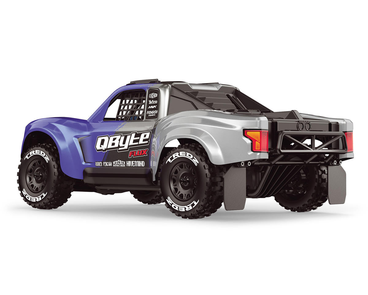 QByte SC Flux 1/12 Brushless RTR 4WD Electric Short Course Truck (Blue) w/2.4GHz Radio, Battery & Charger