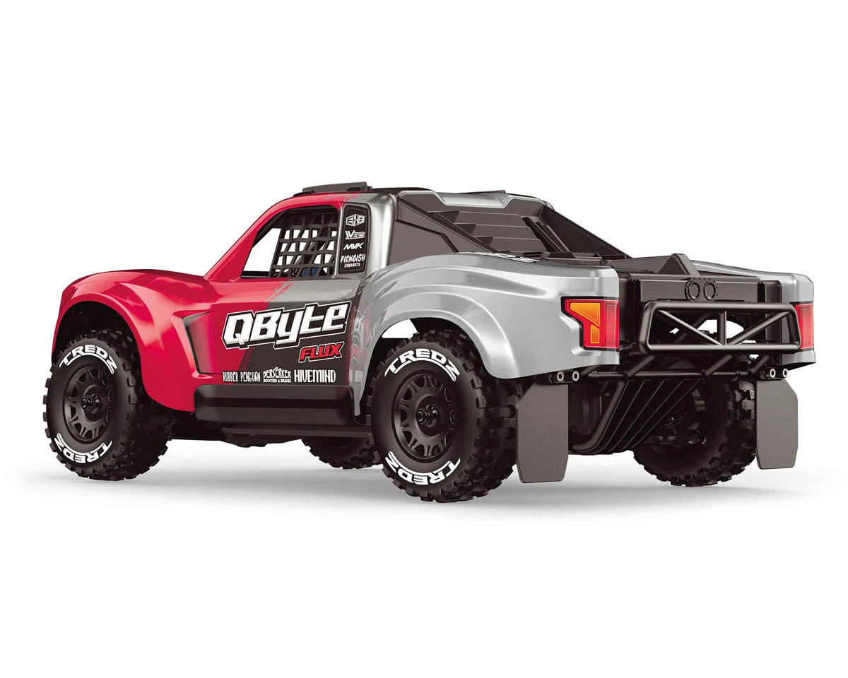 QByte SC Flux 1/12 Brushless RTR 4WD Electric Short Course Truck (Red) w/2.4GHz Radio, Battery & Charger