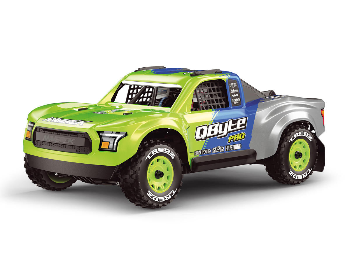QByte SC Pro 1/12 Brushless RTR 4WD Electric Short Course Truck (Fluoro Green) w/2.4GHz Radio