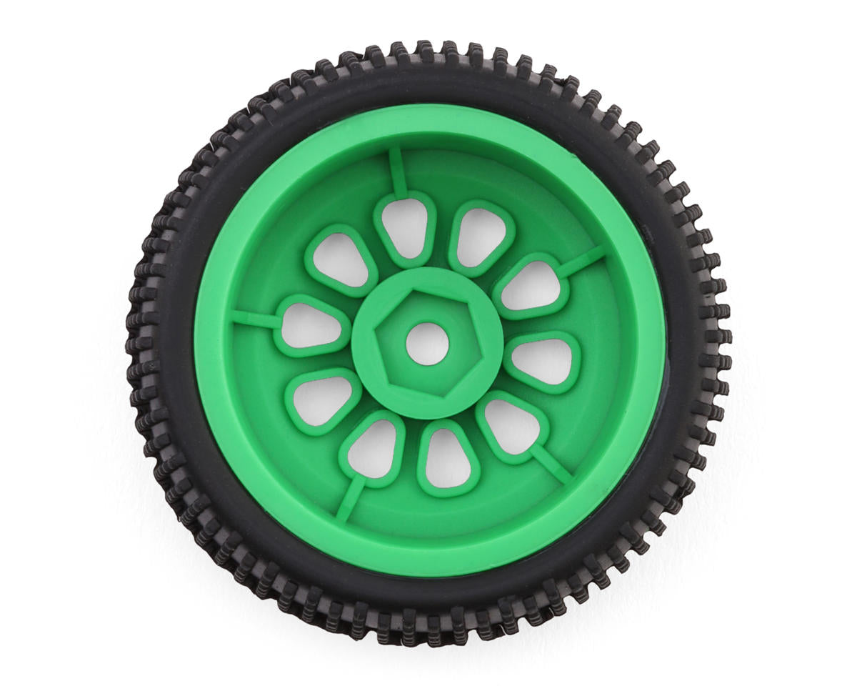 Microbe SC Sidepin Pre-Mounted Short Course Tires Set (Green)