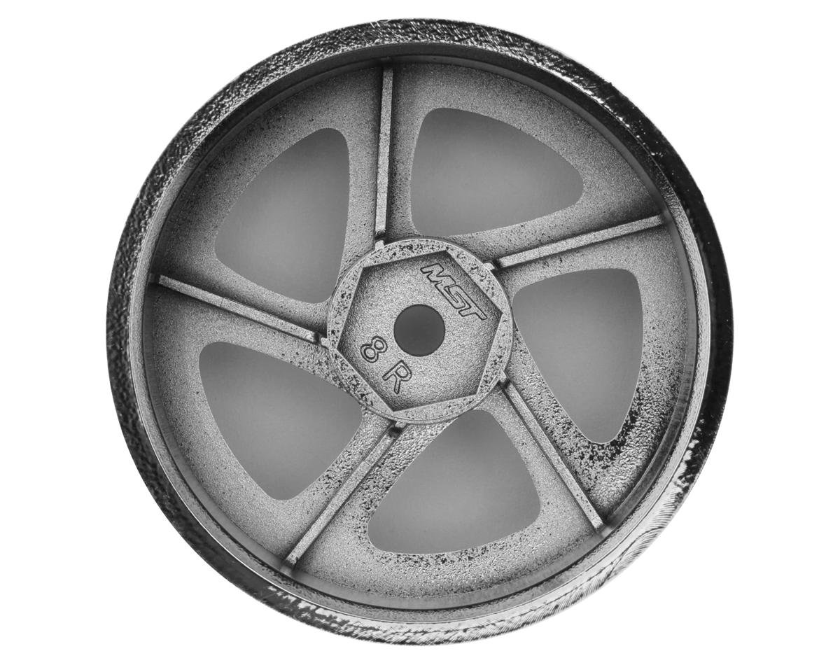TMB 1/10 Drift Wheels (Silver Black) (+8) (x4) w/Mounting Foam