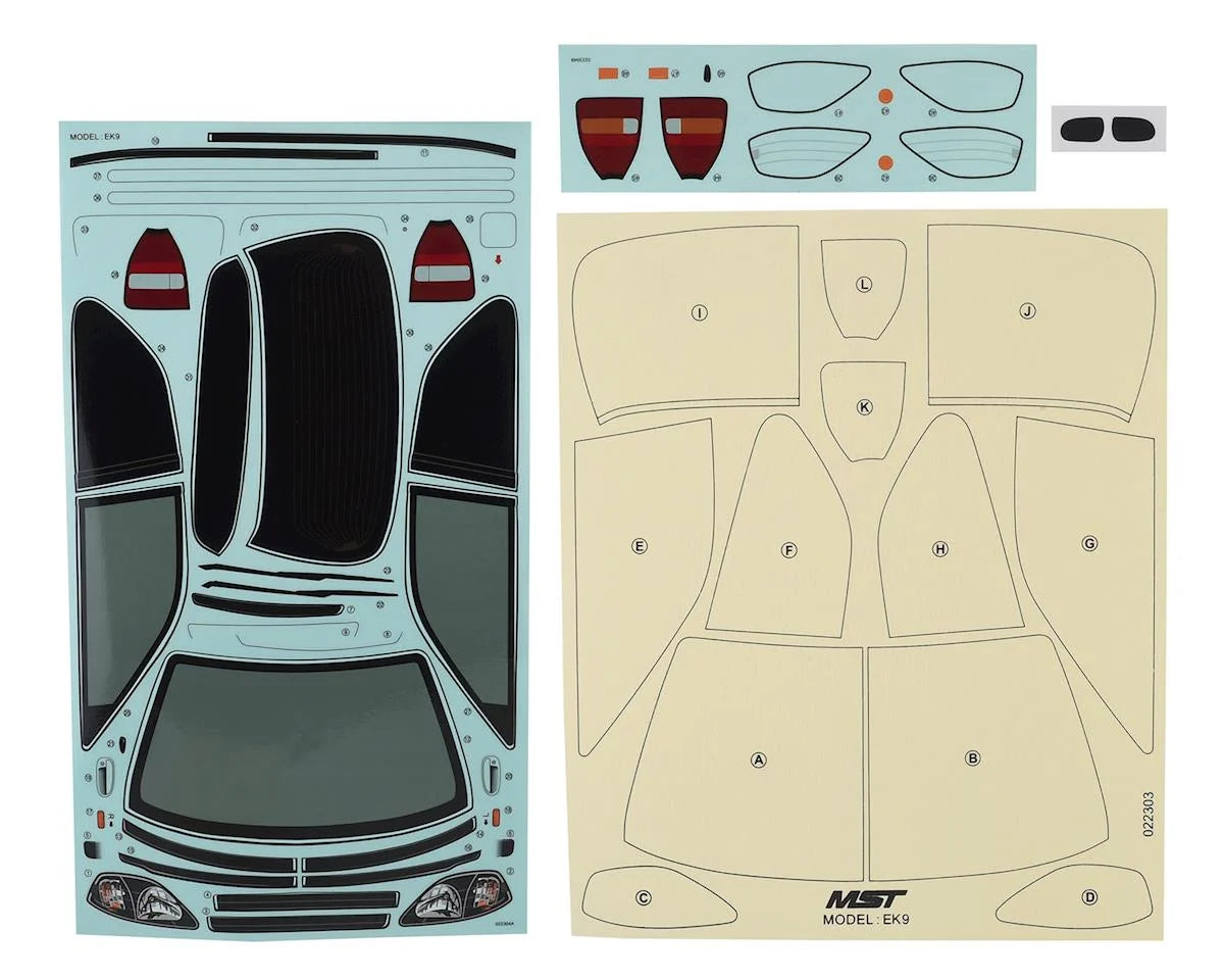 EK9 1/10 On-Road Body (Clear)