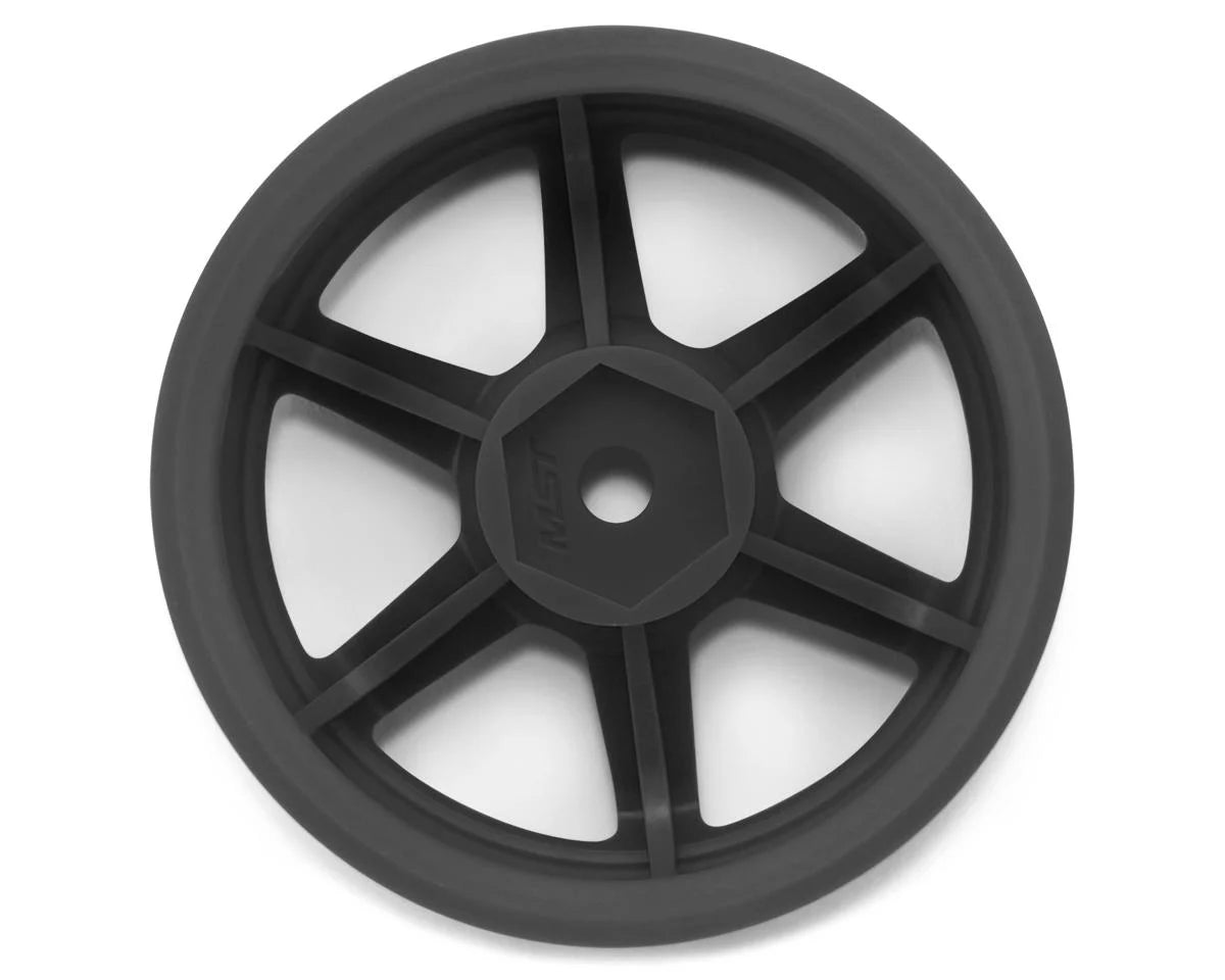 TE37 1/10 High Traction Drift Wheels (Gunmetal Grey) (2) (5mm Offset) w/Mounting Foam