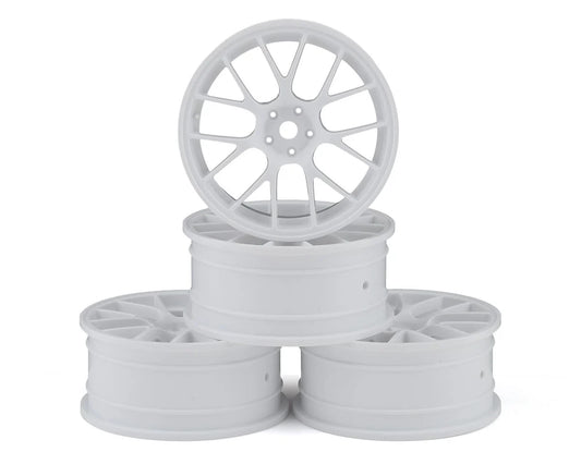 MST White RE wheel 24mm (+0) (4) (0mm Offset) w/12mm Hex