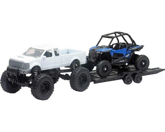 1/24 Scale Diecast Pickup Truck & Polaris RZR XP1000 - Grey