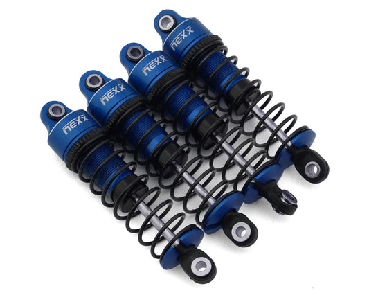 NEXX Racing Arrma Grom Threaded Aluminum Oil-Filled Shocks (Blue) (4) (58mm)