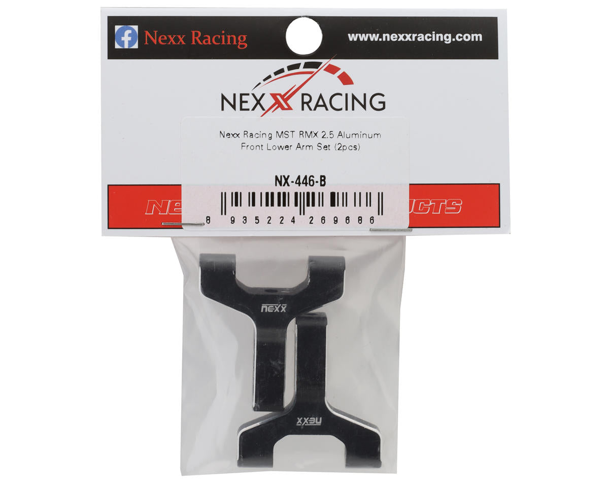 NEXX Racing MST RMX2.5 CNC-Machined Aluminum Front Lower Arms (Black) (2)