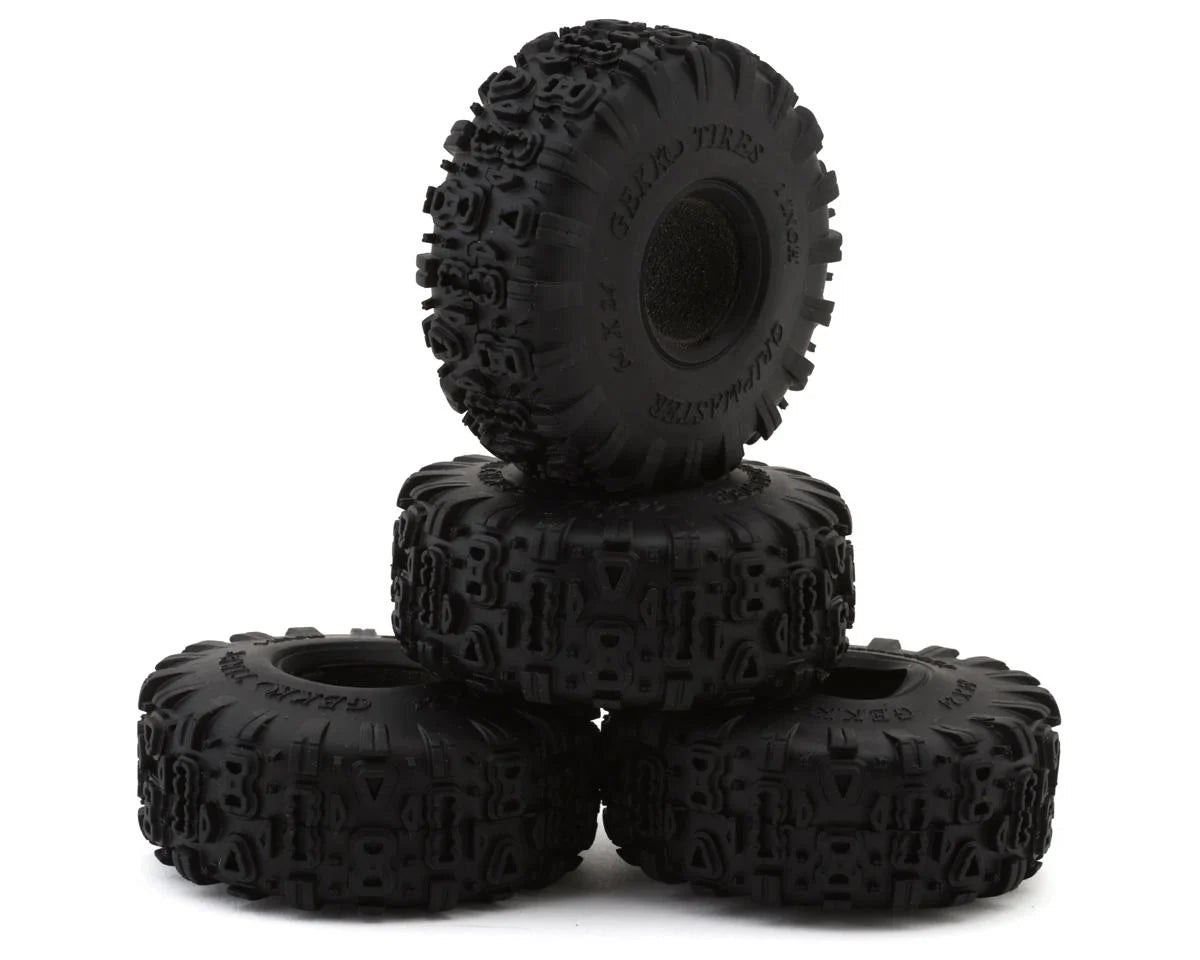 Gekko Gripmaster 1.0" Micro Rock Crawler Tires (4) (64mm OD) w/Foam Inserts